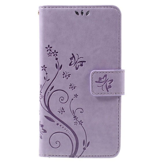 Cu clapetă pentru Samsung Galaxy J5 2016, Butterfly, violet