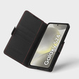 Husă din piele pentru Samsung Galaxy S24, ERBORD LeatherWallet, negru