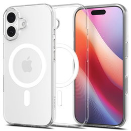Carcasă Spigen pentru iPhone 17, Liquid Crystal MagSafe, transparentă/albă
