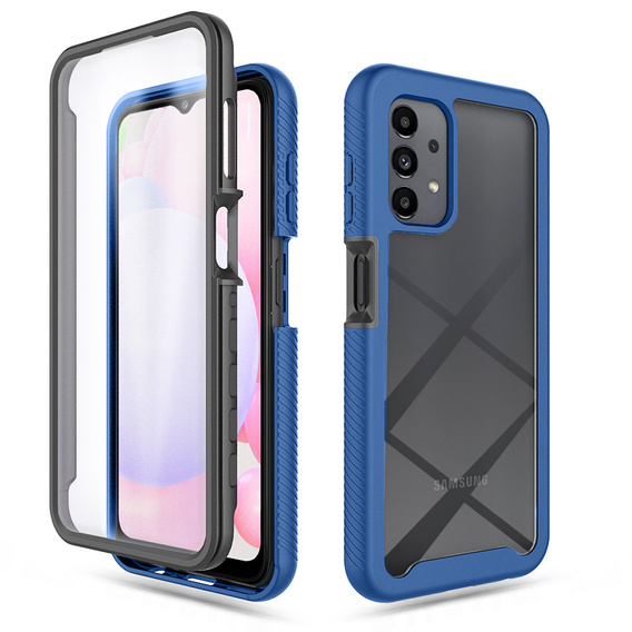 Carcasă pentru Samsung Galaxy A13 4G, Shockproof, cu folie, albastru