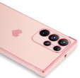 Husă pentru Samsung Galaxy S23 Ultra, Electro heart, roz rose gold + Sticlă ceramică Full Glue