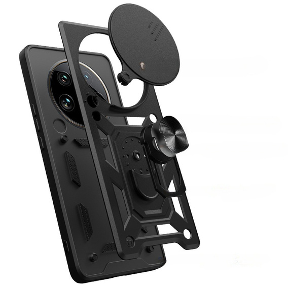 Husă blindată pentru Xiaomi 14 Ultra, CamShield Slide, negru