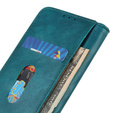 Husa cu clapetă pentru Xiaomi Poco F6 Pro, Split Leather, verde