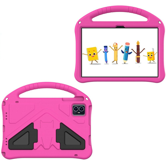 Husă pentru copii pentru T Tablet 2 5G, cu suport și mâner, roz