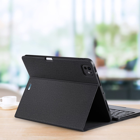 Carcasă + tastatură Apple iPad Pro 11" 5 gen. 2024, Dux Ducis TouchPad Leather Pen Slot, negru