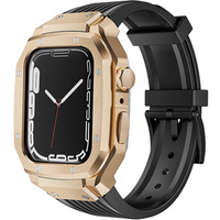 Curea de silicon cu carcasă pentru Apple Watch 1/2/3/4/5/6/7/8/9/10/SE/Ultra/Ultra 2 42/44/45/49MM