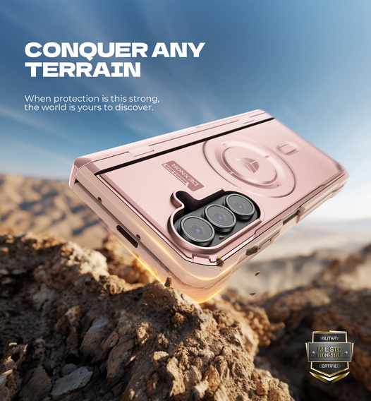 Husă magnetică blindată Dexnor cu două suporturi pentru Samsung Galaxy Z Fold7