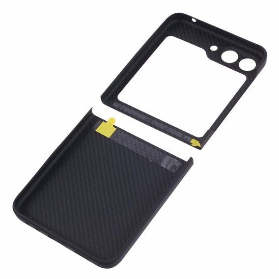Husă pentru Samsung Galaxy Z Flip5 5G, Aramid Fiber Cover, negru