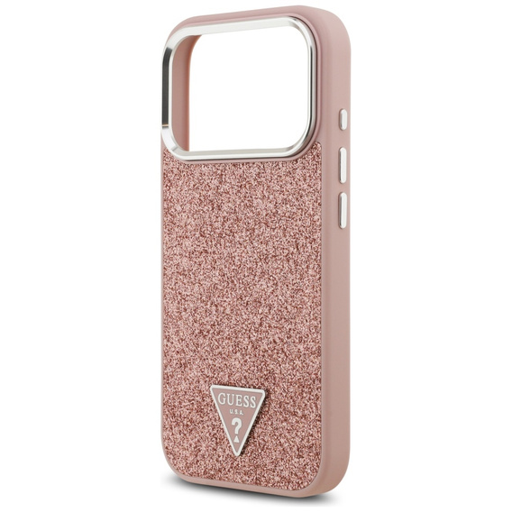 Husă GUESS Glitter Triangle Logo MagSafe pentru iPhone 17 Pro