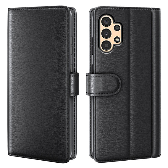 Husa cu clapetă pentru Samsung Galaxy A13 4G, Split Leather, albastru