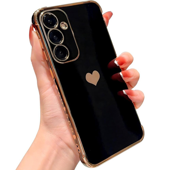 Husă pentru Samsung Galaxy S23 FE, Electro heart, negru + Sticlă ceramică Full Glue