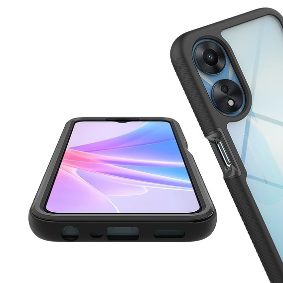 Carcasă pentru Oppo A78 5G, Shockproof, cu folie, negru