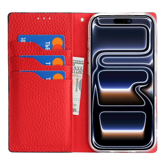 Husă cu capac rabatabil Litchi Skin Grain pentru iPhone 17 Pro