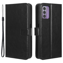 Cu clapetă pentru Nokia G42, Crazy Horse Wallet, negru