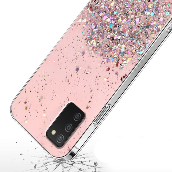 Huse pentru Samsung Galaxy A03s, Glittery, roz