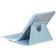 Husă pentru tastatură pentru iPad 11" 2025 A16 (11 gen.) / iPad 10.9" 2022 (10 gen.), Rotary 360° Leather, caz albastru