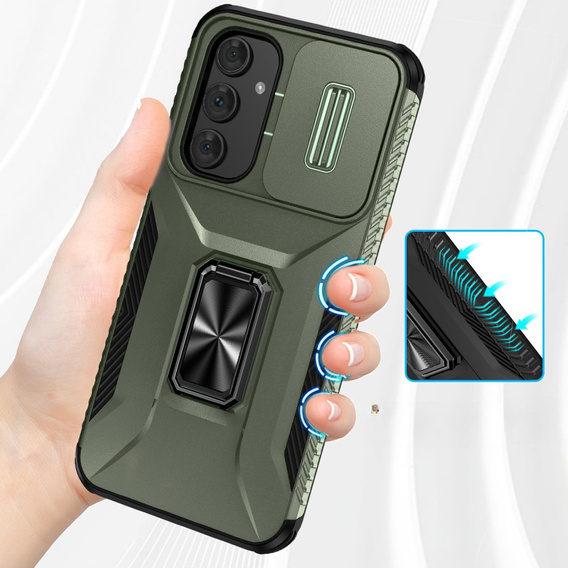 Carcasă blindată pentru Samsung Galaxy A54 5G, armată Slide Ring, verde