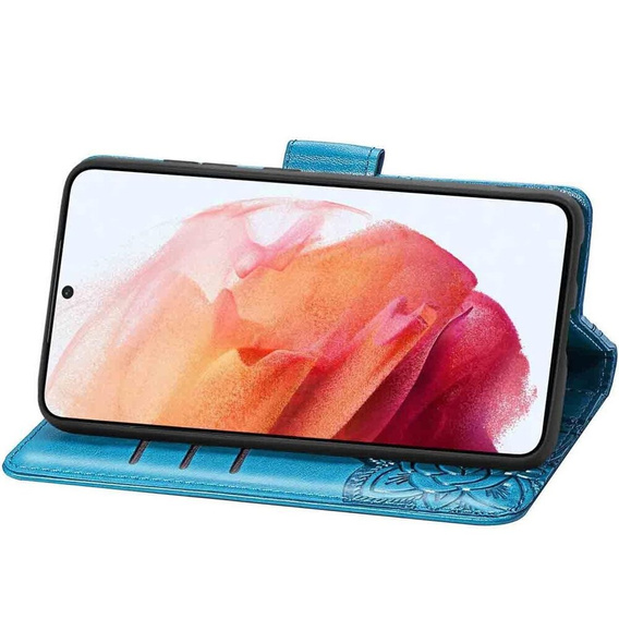 Cu clapetă pentru Motorola Edge 50 Neo / Motorola ThinkPhone 25, Butterfly, albastru