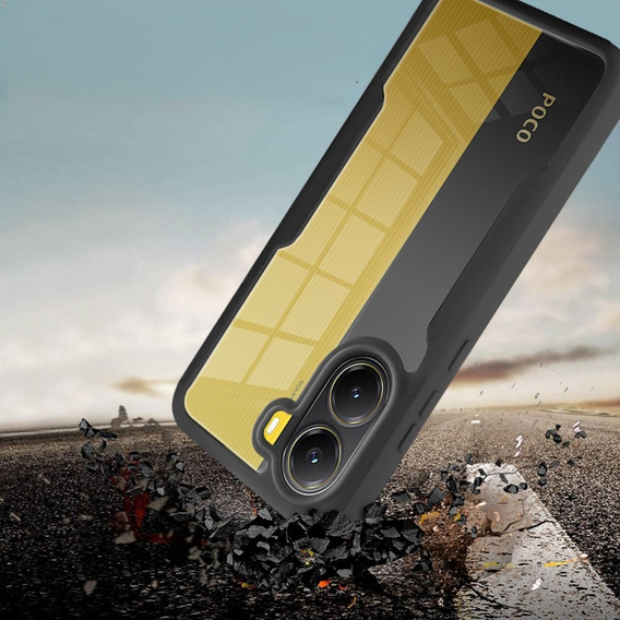 Carcasă pentru Xiaomi Poco X7 Pro 5G, Shockproof, cu folie, negru