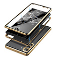 Husa pentru Samsung Galaxy S23, Magnetic Dual Glass, de aur