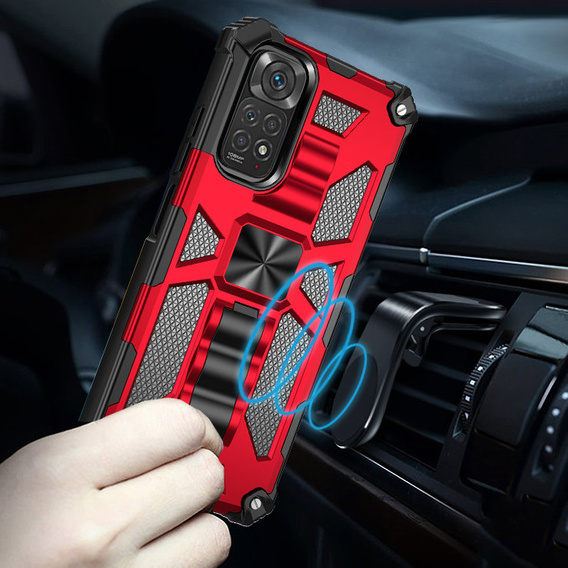 Huse pentru Xiaomi Redmi Note 11 / 11S, Armor Kickstand, roșu