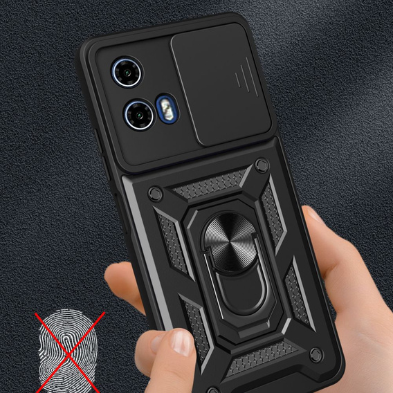 Husă blindată pentru Motorola Moto G24 / G24 Power / G04, CamShield Slide, negru