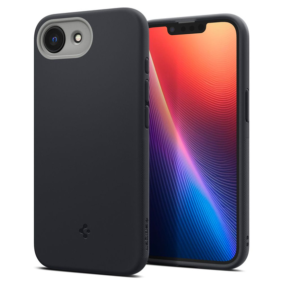 Carcasă Spigen pentru iPhone 16E, Nano Pop MagSafe, negru + sticlă temperată 9H