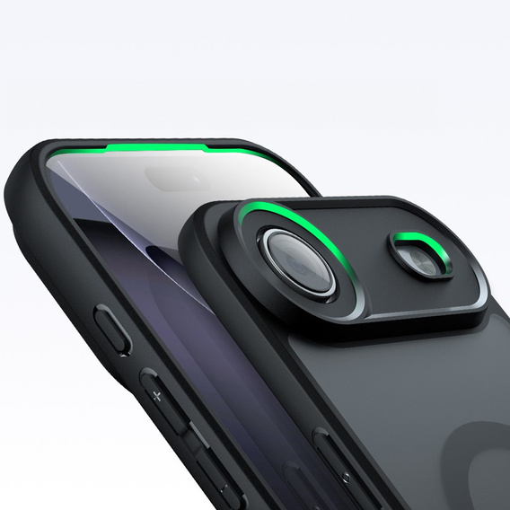 Husă mată pentru iPhone Air, pentru MagSafe, cu protecție pentru cameră, negru