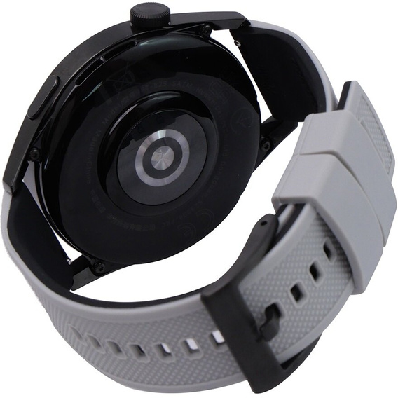 ERBORD Curea universală de silicon ERBORD 22mm, Dual Color, gri / negru / cataramă neagră