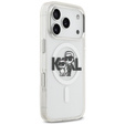 Husă Karl Lagerfeld IML Glitter Karl și Choupette MagSafe pentru iPhone 17 Pro