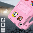 Husă pentru copii pentru Samsung Galaxy Tab A7 Lite 8.7 T220/T225, Cute Patterns, cu suport, roz