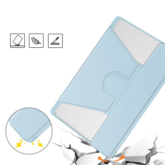 Husă pentru tastatură pentru Lenovo Tab M11, Rotary 360° Leather, caz albastru