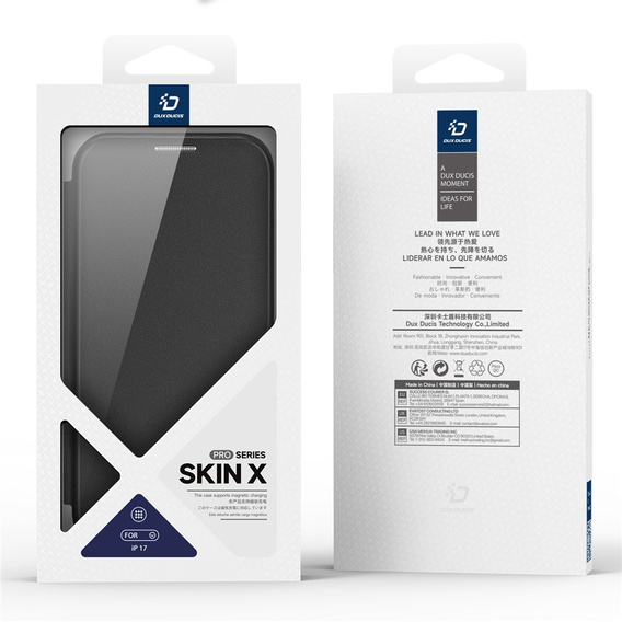 Husă Dux Ducis pentru iPhone 17, Skin X Pro, cu clapetă, pentru MagSafe, negru