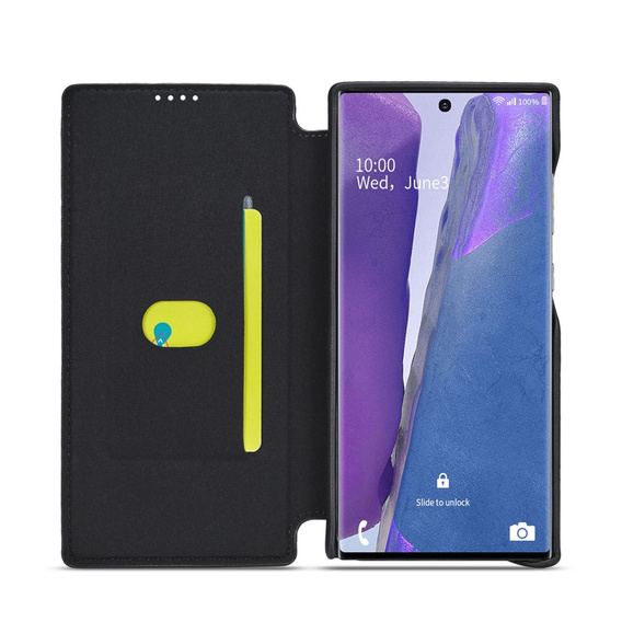 Cu clapetă pentru Samsung Galaxy Note 20 Ultra, LC.IMEEKE, negru