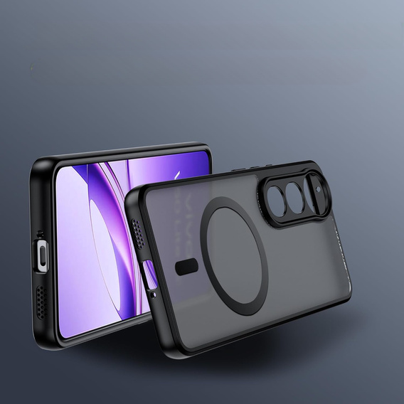 Husă pentru Vivo V50 Lite 4G / 5G, pentru MagSafe, ERBORD Matt Case, negru