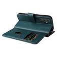 Husa cu clapetă pentru Samsung Galaxy A55 5G, 10 Card Slots Wallet, verde