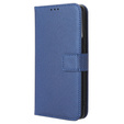 Cu clapetă pentru Oppo A57 4G/5G, Wallet Smart Magnet, albastru închis