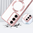 Husă pentru Samsung Galaxy S23 Plus, Electro MagSafe, roz rose gold + Sticlă pentru ecran