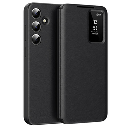Husă cu clapetă pentru Samsung Galaxy A55 5G, Smart View Wallet, negru