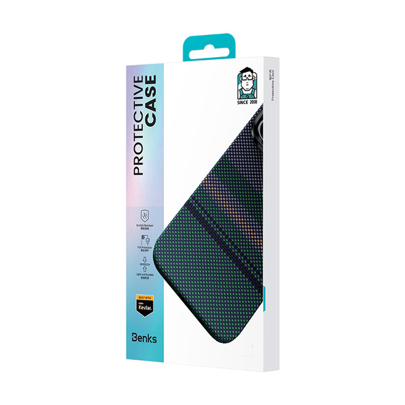 Carcasa BENKS Kevlar pentru Samsung Galaxy S25 Ultra, pentru MagSafe, Carbon Fiber, negru