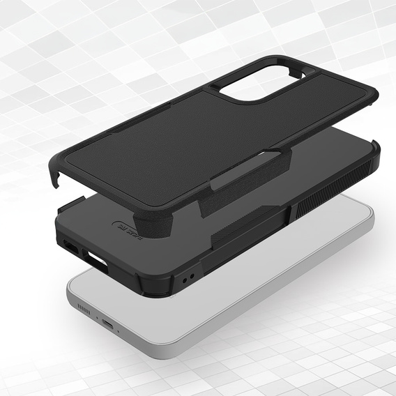 Husa blindată pentru Samsung Galaxy S23 FE, Dual Shockproof, negru