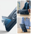 Husă blindată pentru iPhone 15, Dexnor CamProtect MagSafe, albastru închis (Două rame)