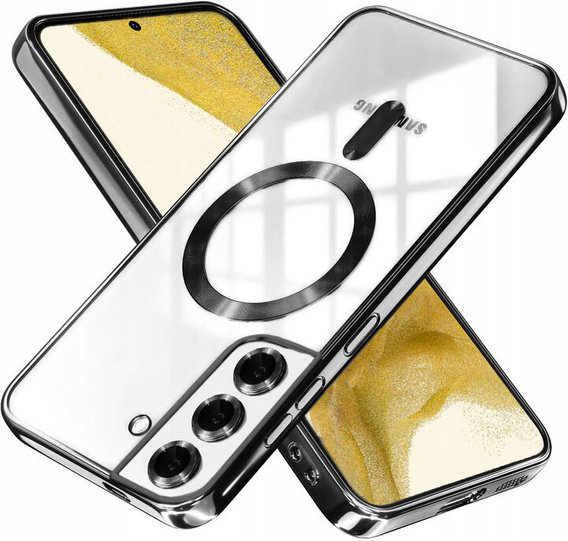 Husă pentru Samsung Galaxy S22, Electro MagSafe, negru + Sticlă pentru ecran