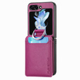 Carcasă pentru Samsung Galaxy Z Flip7 FE / Z Flip6, Card Slot Ring Case, violet