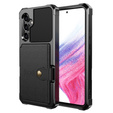Husa pentru Samsung Galaxy A54 5G, Card Holder Kickstand, negru