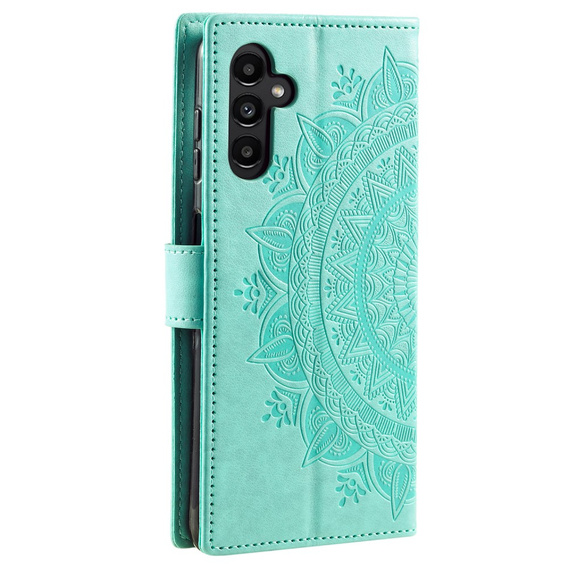 Cu clapetă pentru Samsung Galaxy S23 FE, Mandala, verde