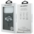 Husă MagSafe Karl Lagerfeld IML Glitter Karl & Choupette Sketch Logo pentru iPhone 17 Pro Max