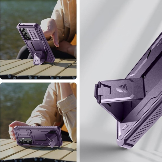 Husă blindată pentru Samsung Galaxy S24, Dexnor Full Body (Two Frames), violet