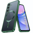 Husă pentru Samsung Galaxy A15 4G/5G, Electro MagSafe, verde + Sticlă pentru ecran