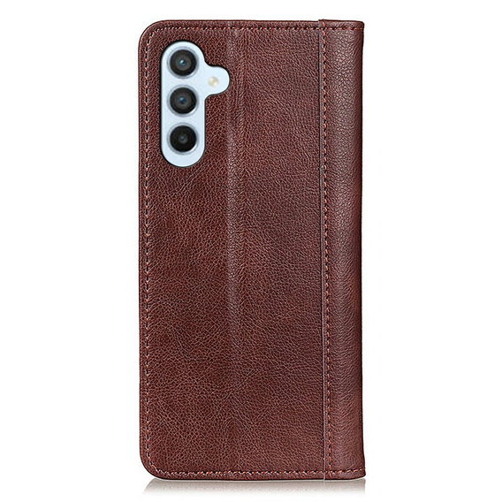 Huse pentru Samsung Galaxy A56, Wallet Litchi Leather, maro